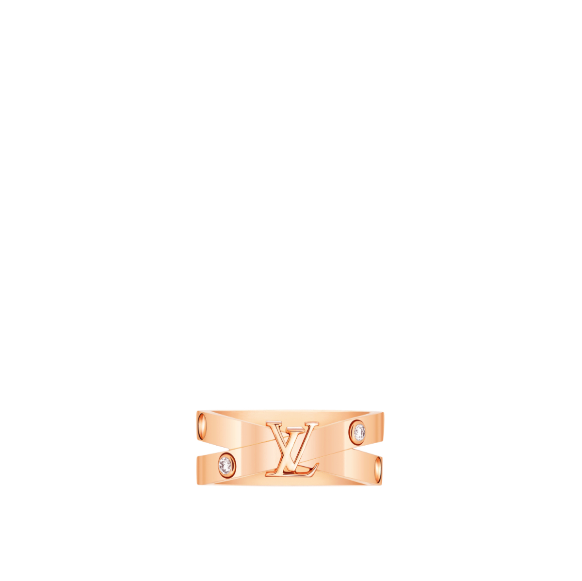 Louis Vuitton Empreinte 18K Rose Gold Pink Cord Bracelet Louis