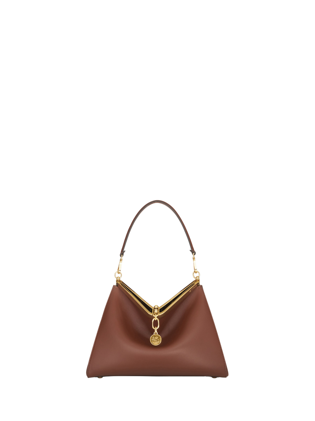 Etro Medium Vela Leather Shoulder Bag in Brown