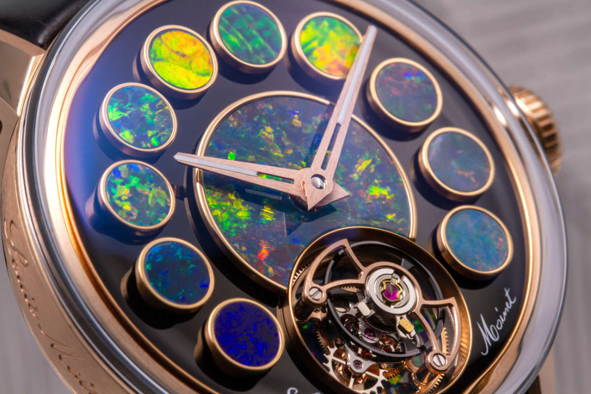 Louis Moinet Presents Its New Geopolis Opal Watch - An Horological Masterpiece In Rainbow Colours