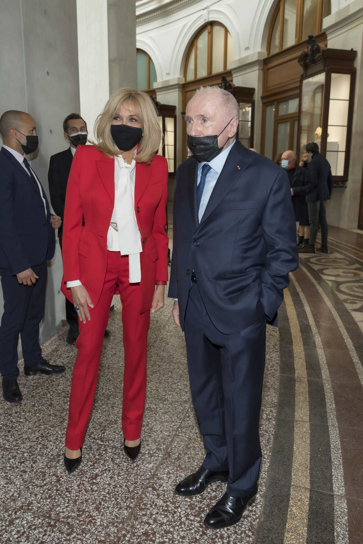 Brigitte Macron in Alexander McQueen