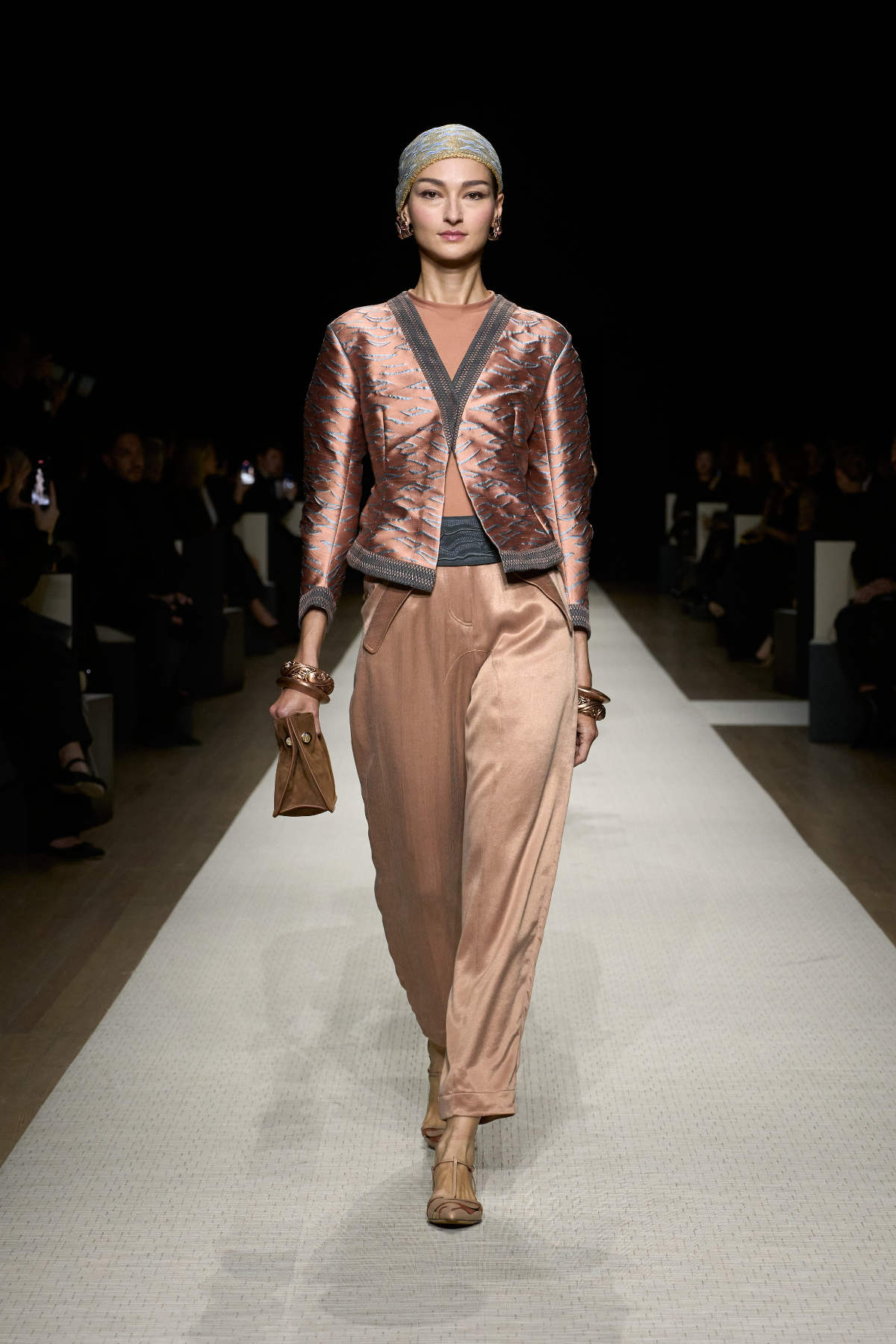 Giorgio Armani Presents His New Spring Summer 2025 Women's Collection: On A Journey