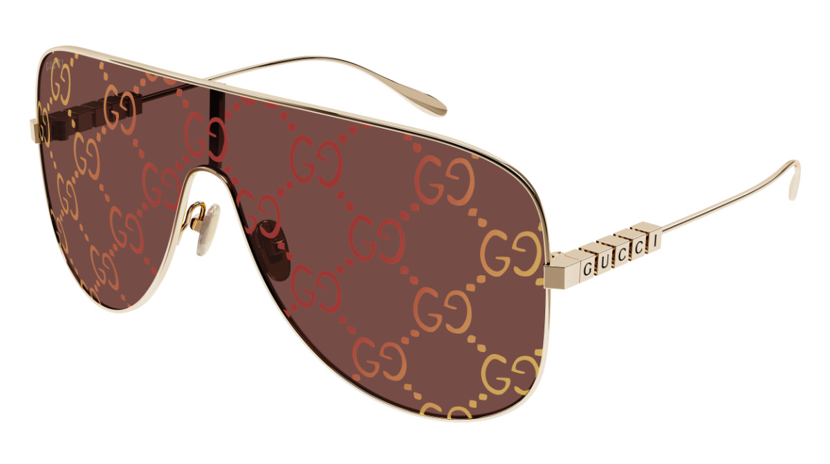 Gucci Eyewear – Fall Winter 2023: Slim Metal Frames With Tiny Cubes On The Temples