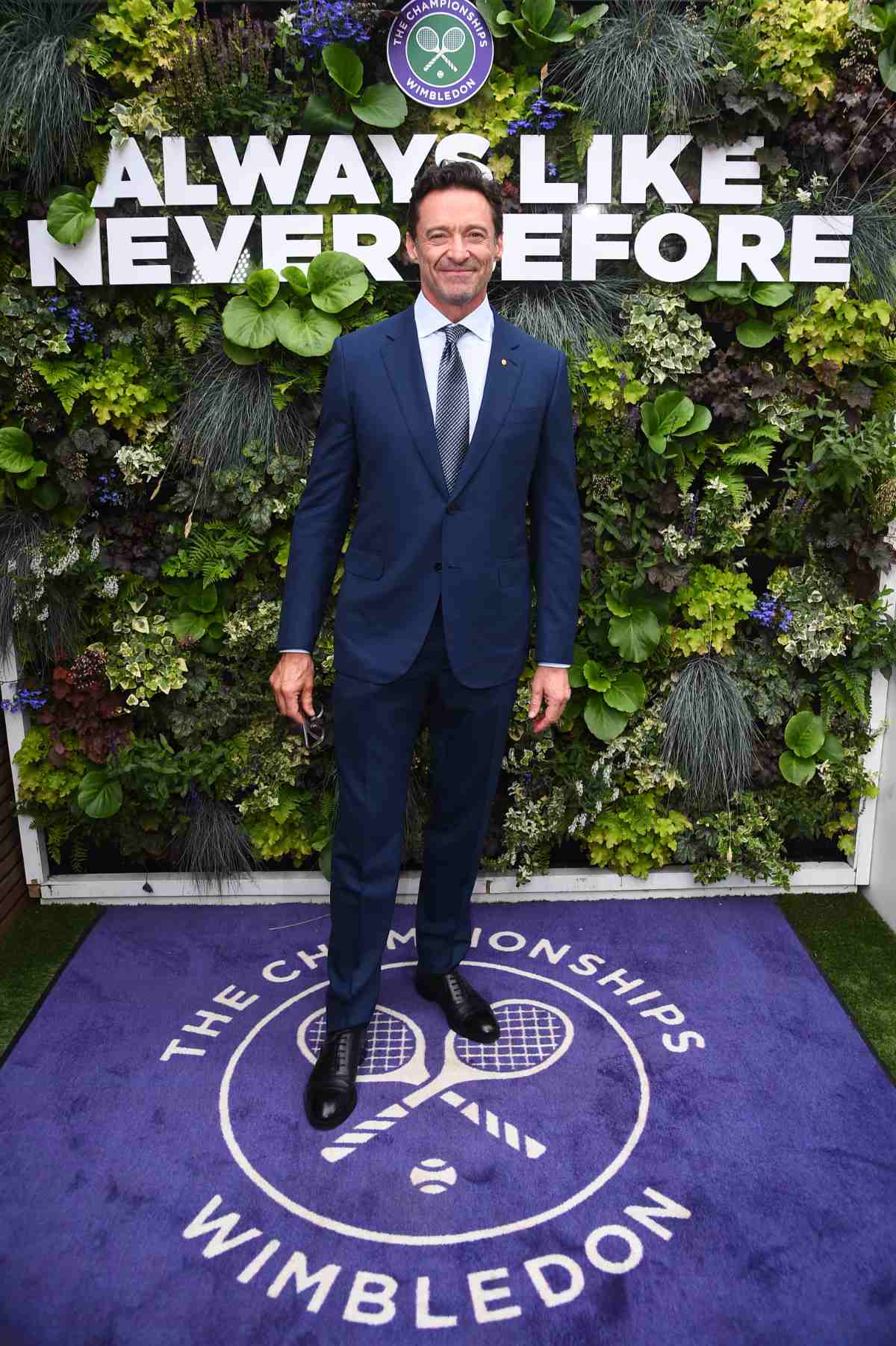 Hugh Jackman In Zegna At The Wimbledon Championship