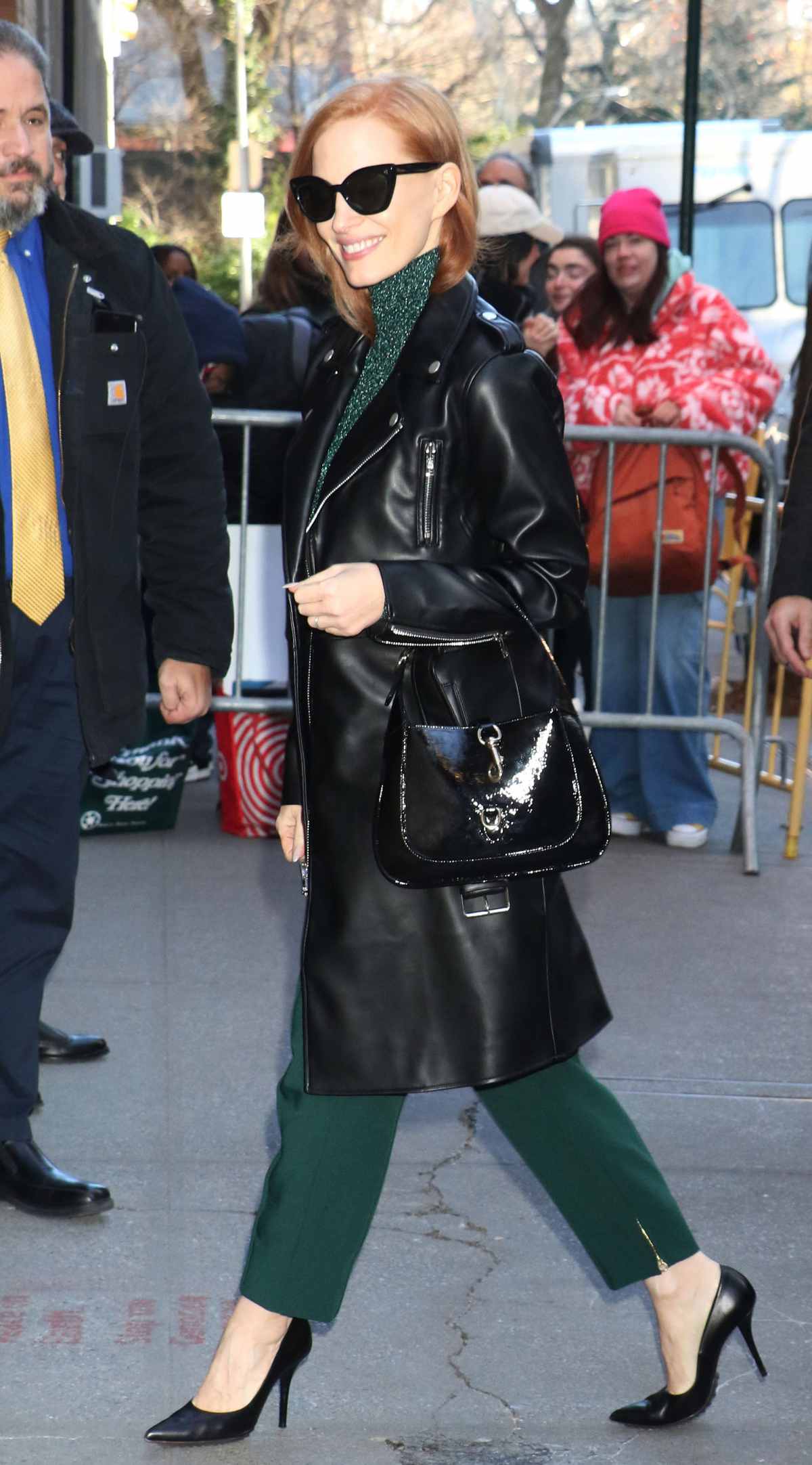 Jessica Chastain Carrying A Gucci Jackie Notte