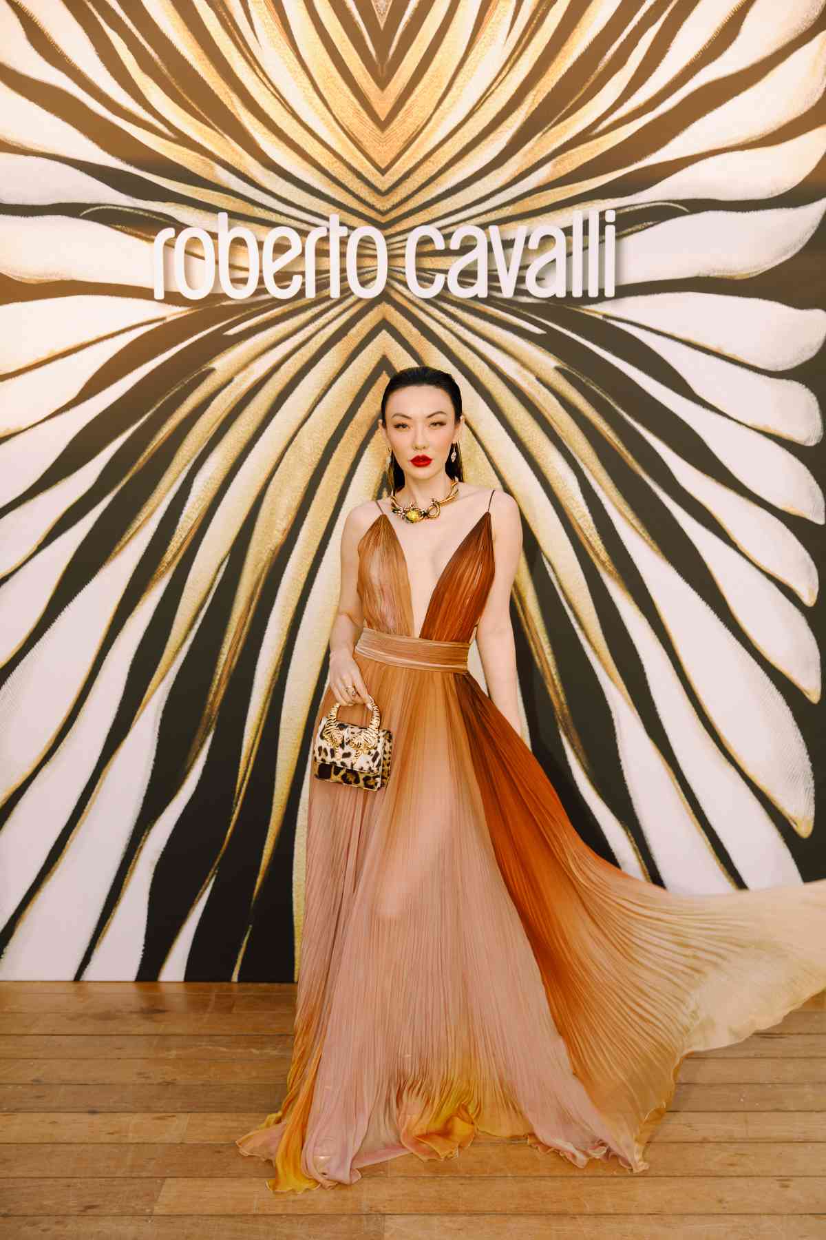 Dress ROBERTO CAVALLI Woman color Orange