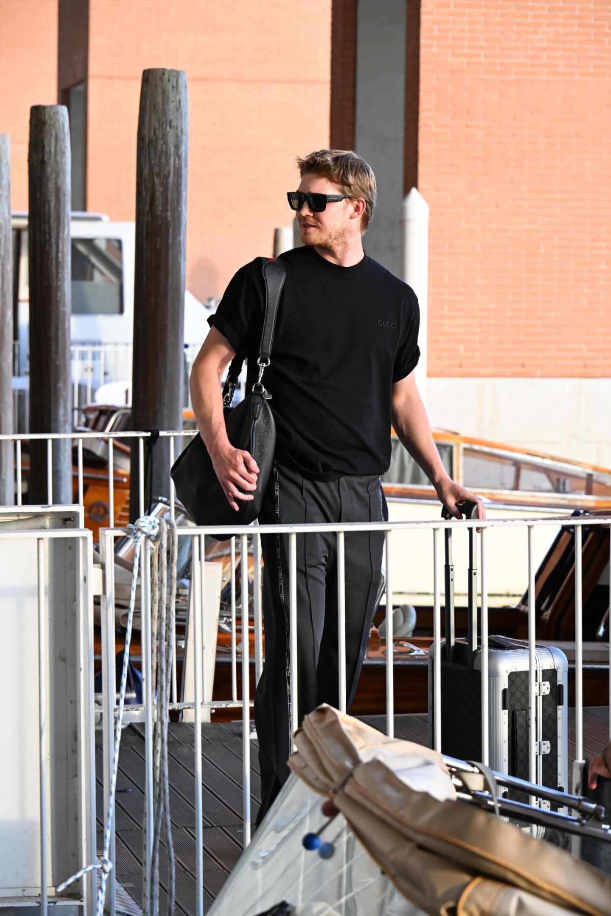 Joe Alwyn In Gucci Arriving At The 81st Venice International Film Festival