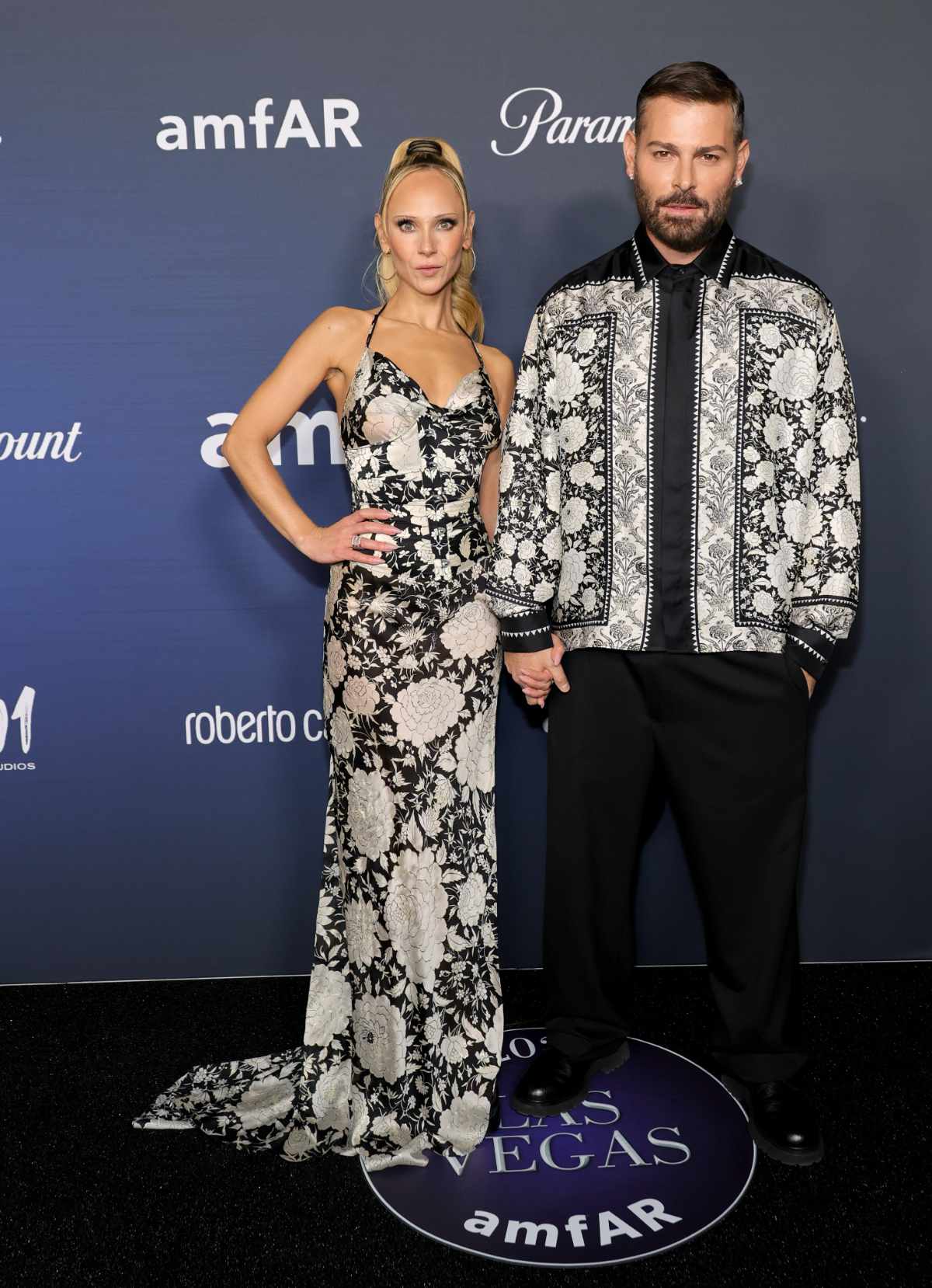 Juno Temple And Fausto Puglisi In Roberto Cavalli At The AmfAR Las Vegas