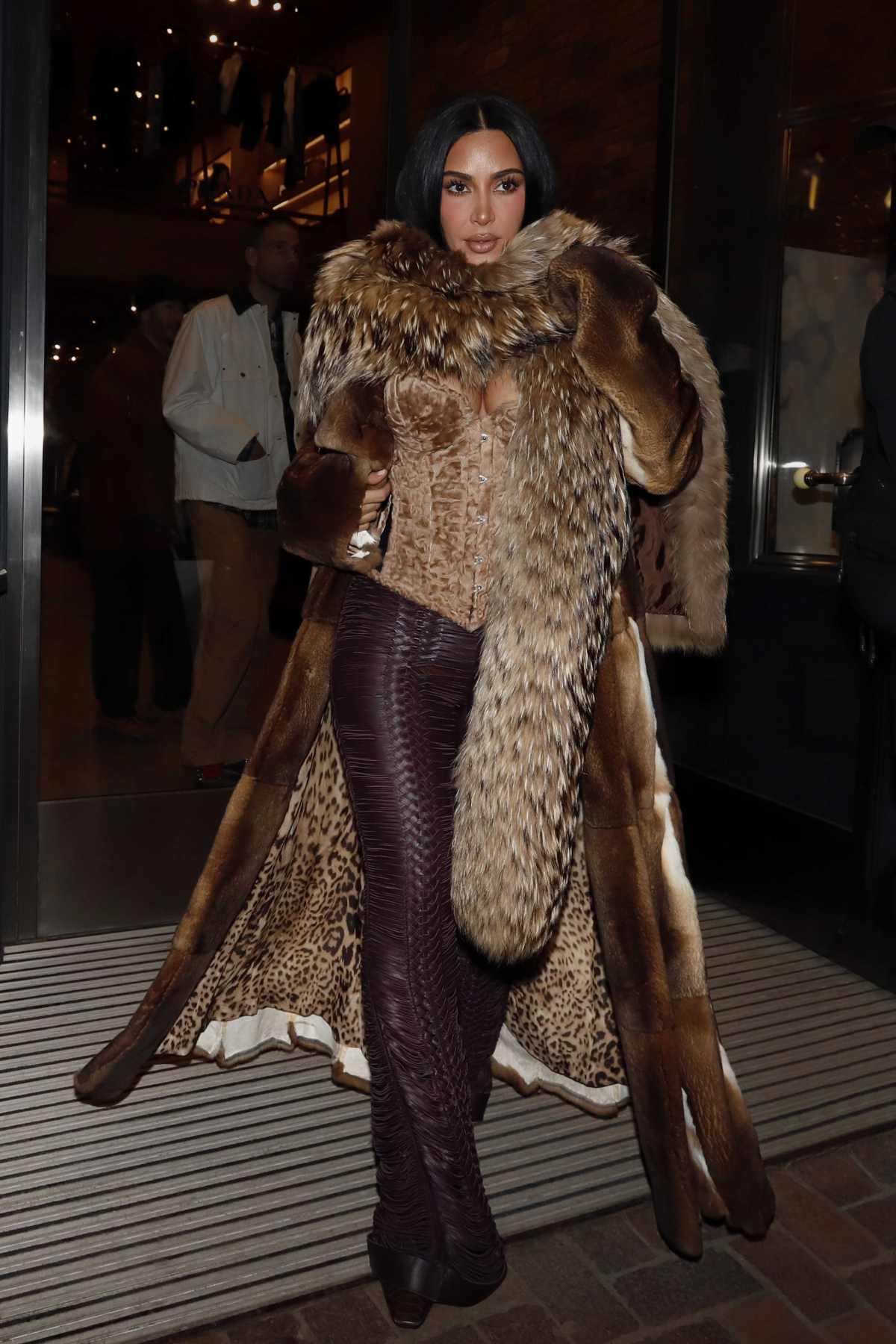 Kim Kardashian’s Roberto Cavalli Archive Winter Statement In Aspen