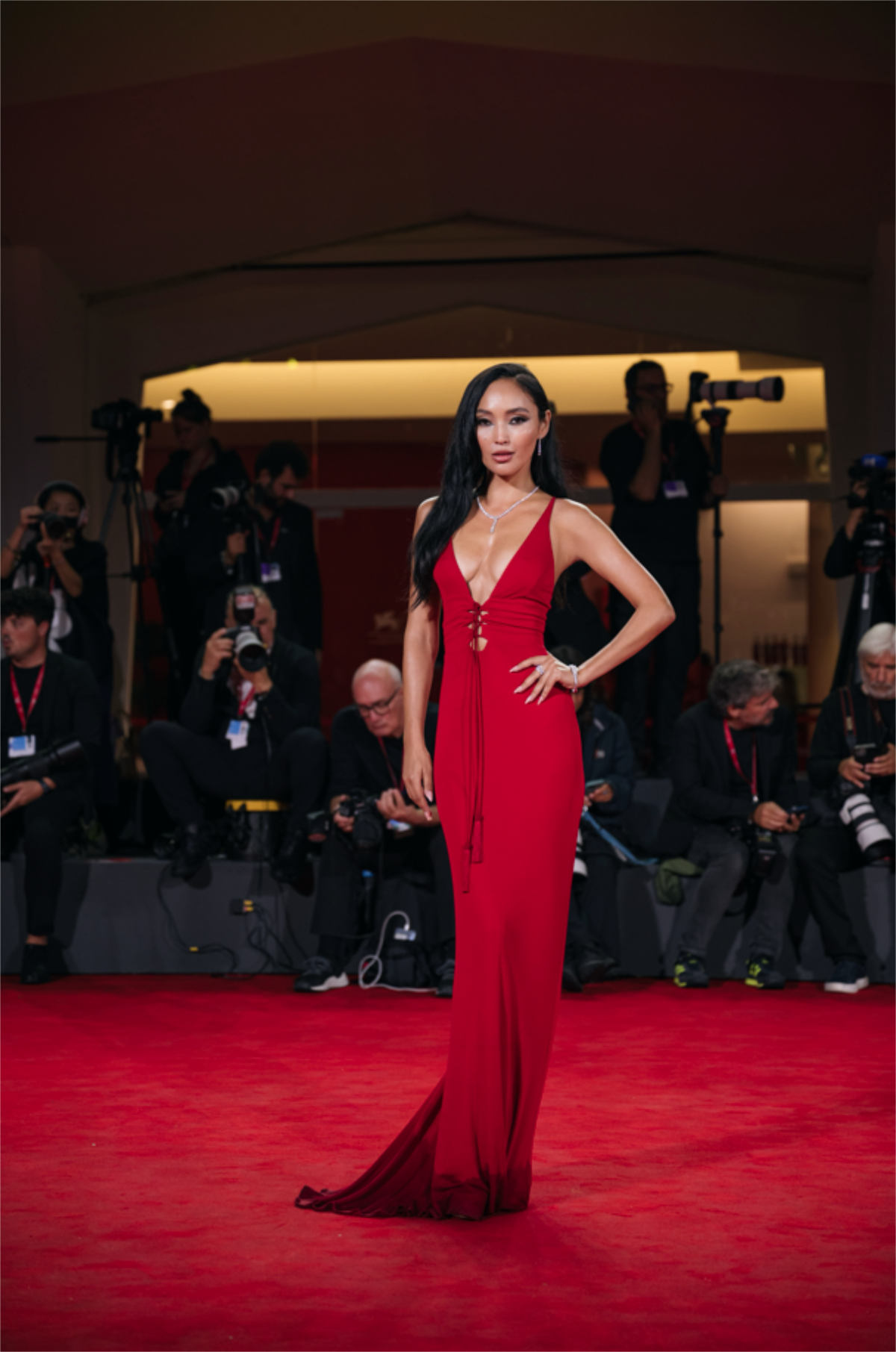 Korlan Madi Dazzles In Roberto Cavalli Prefall 2025 At The Venice International Film Festival