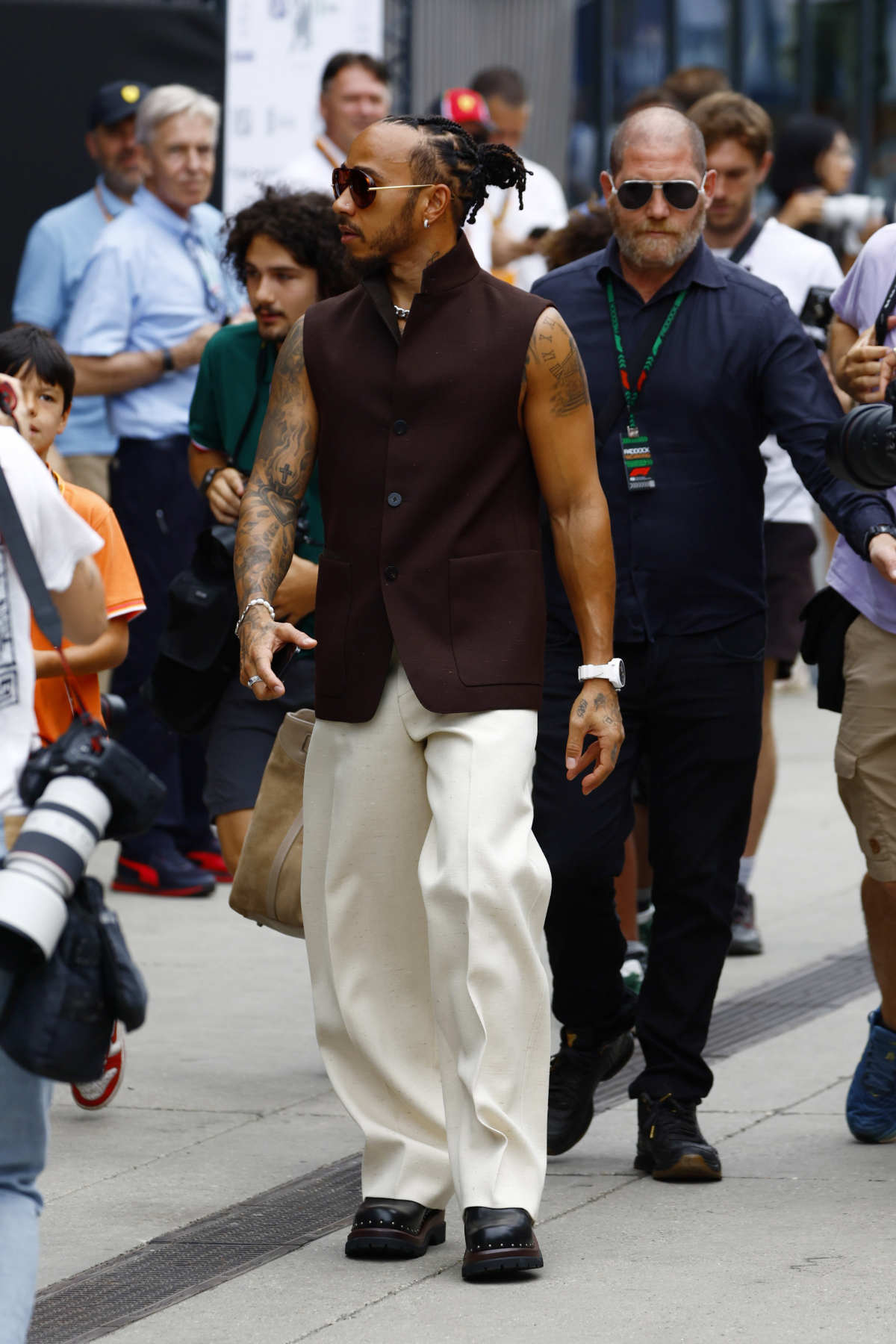 Lewis Hamilton In Zegna At F1 Grand Prix Of Hungary