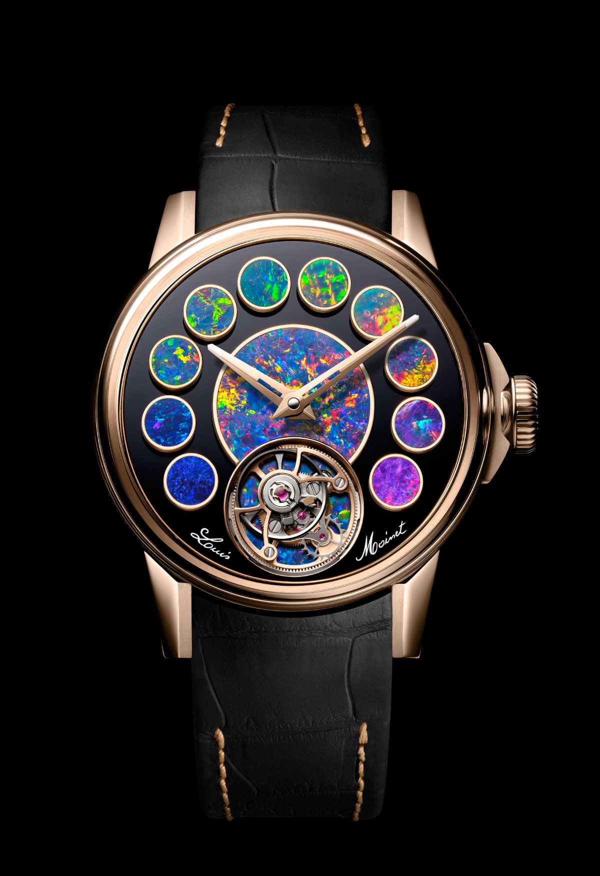 Louis Moinet Presents Its New Geopolis Opal Watch - An Horological Masterpiece In Rainbow Colours