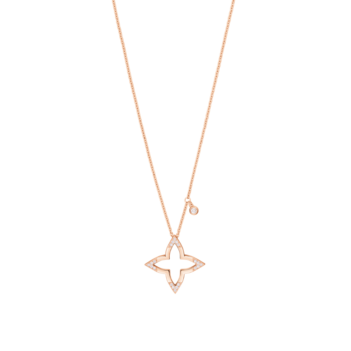 Discover Louis Vuitton Color Blossom star pendant, pink gold and