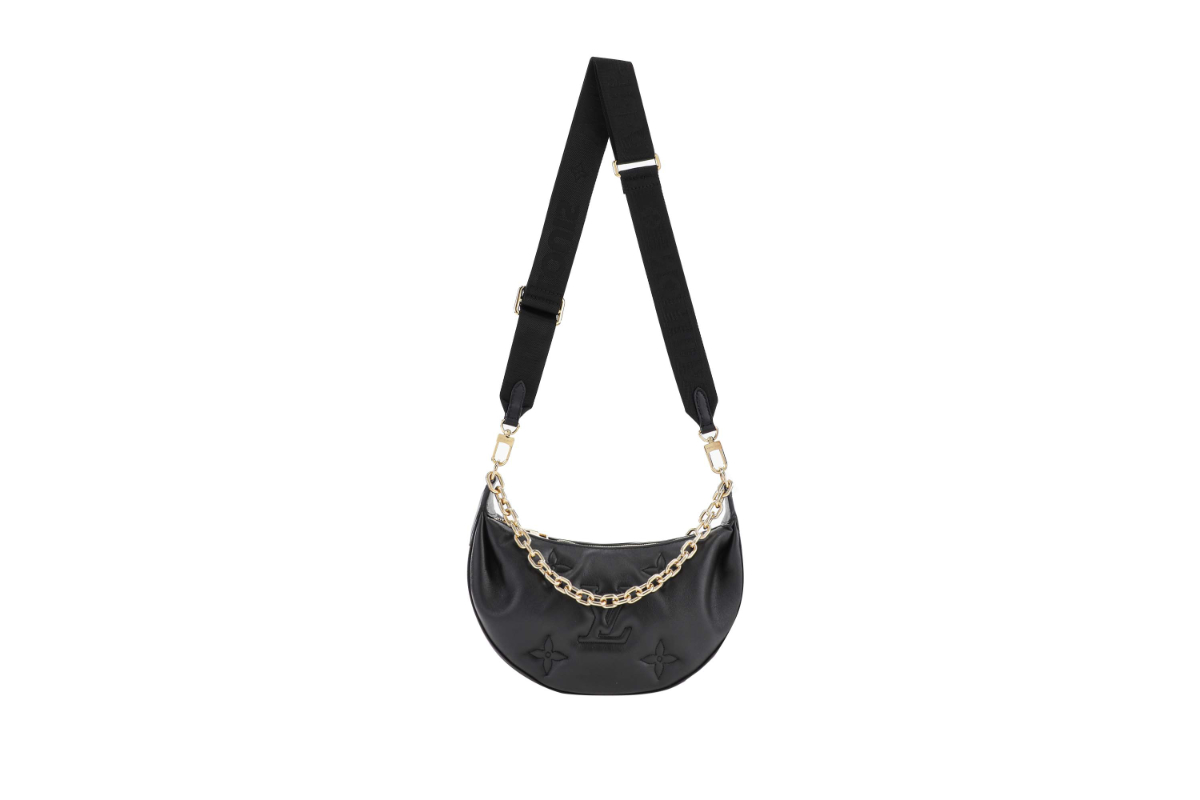 Over The Moon Bag - Luxury Bubblegram Leather Black