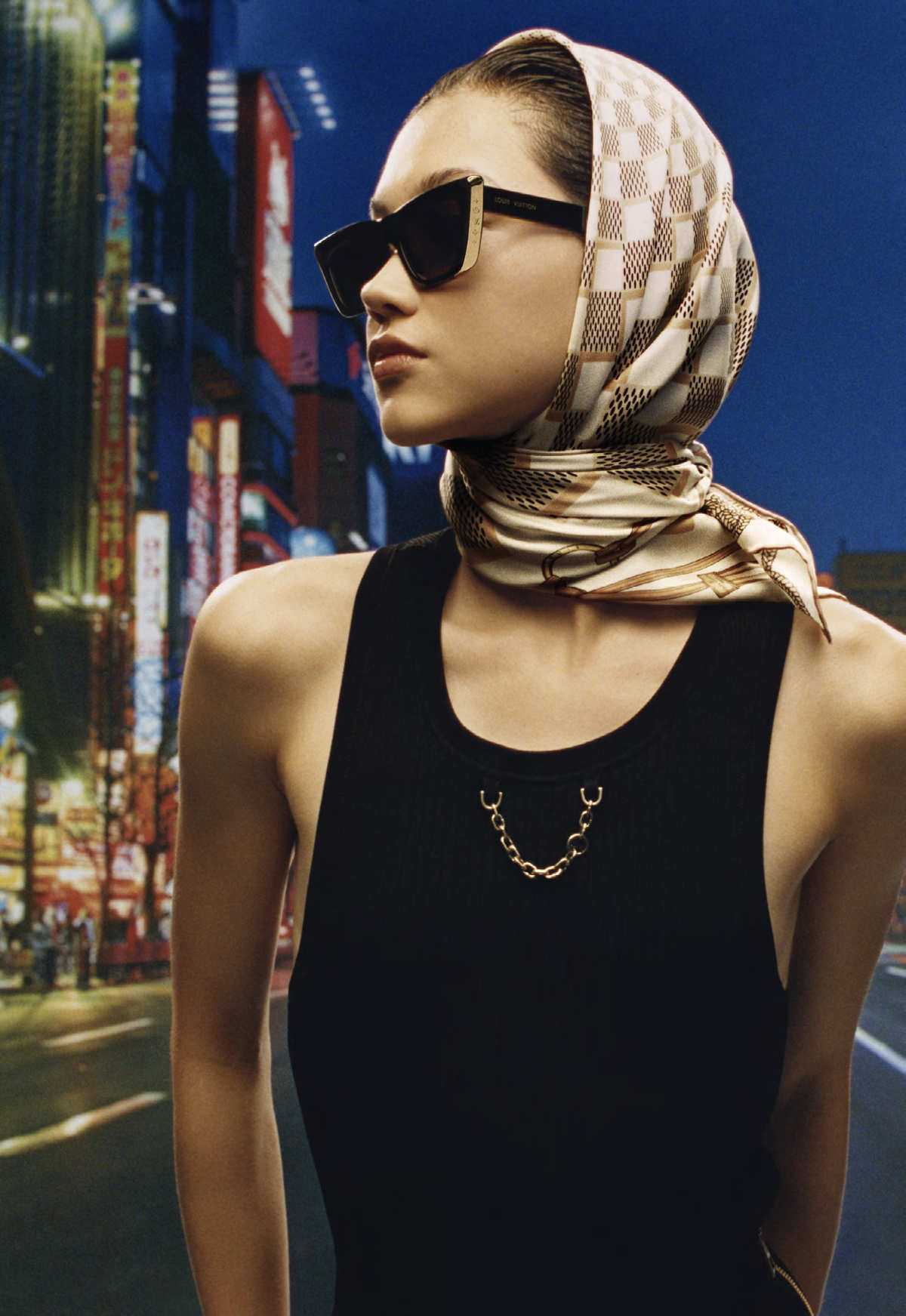 Louis Vuitton silk head scarf