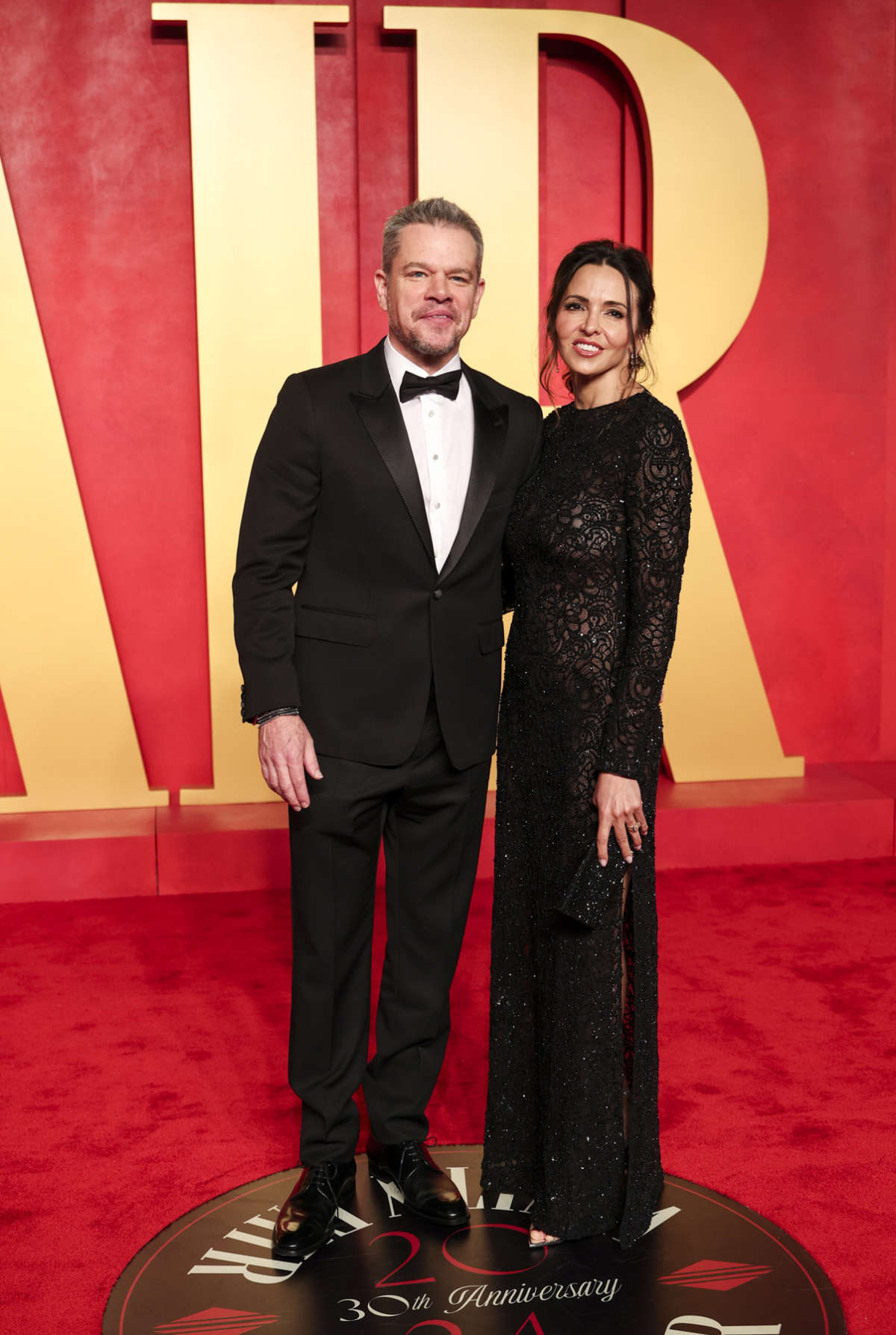 Matt Damon In Celine Homme At The Vanity Fair Oscars Afterparty