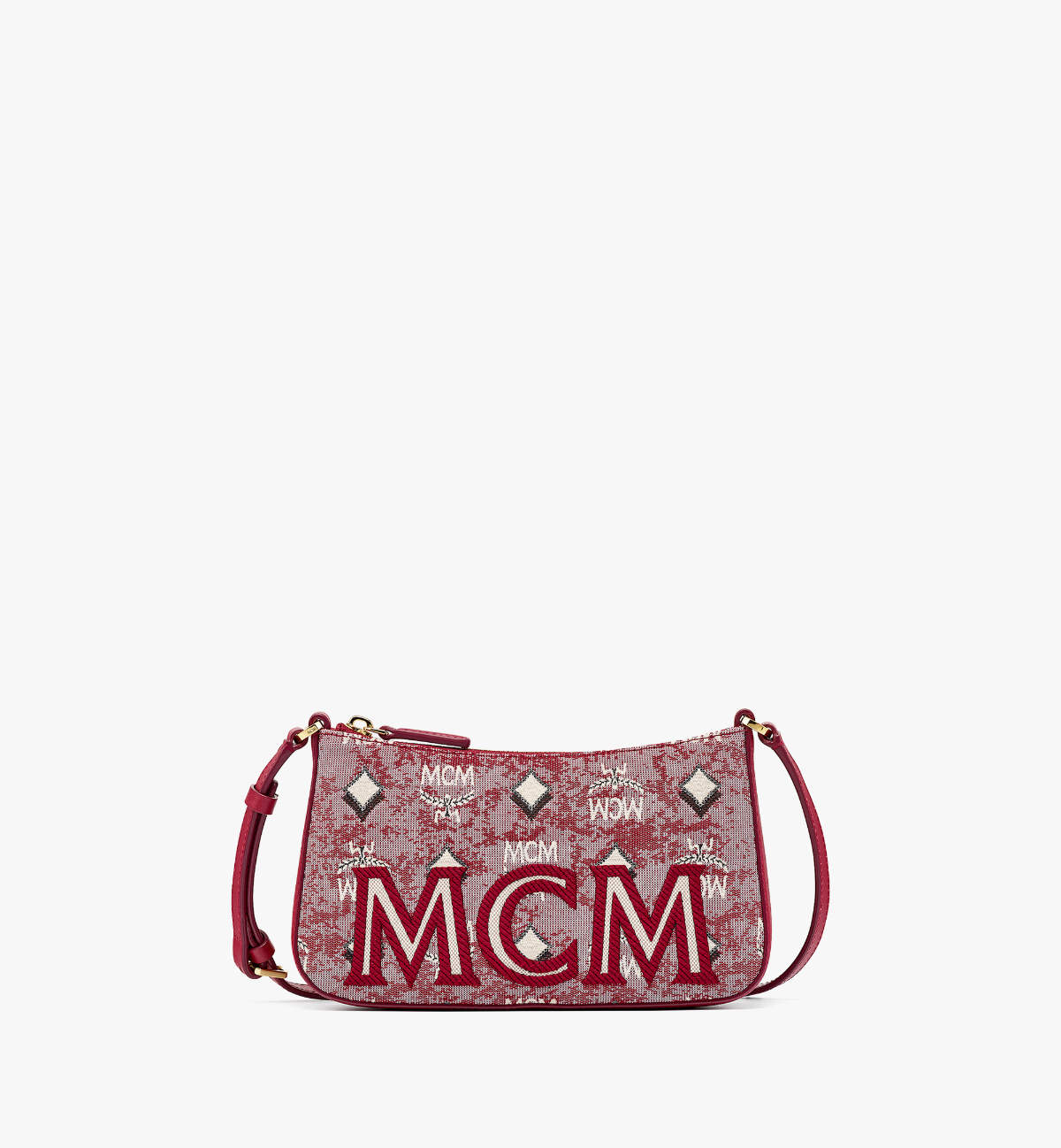 MCM Vintage Jacquard Monogram Mini Backpack Red 1302728