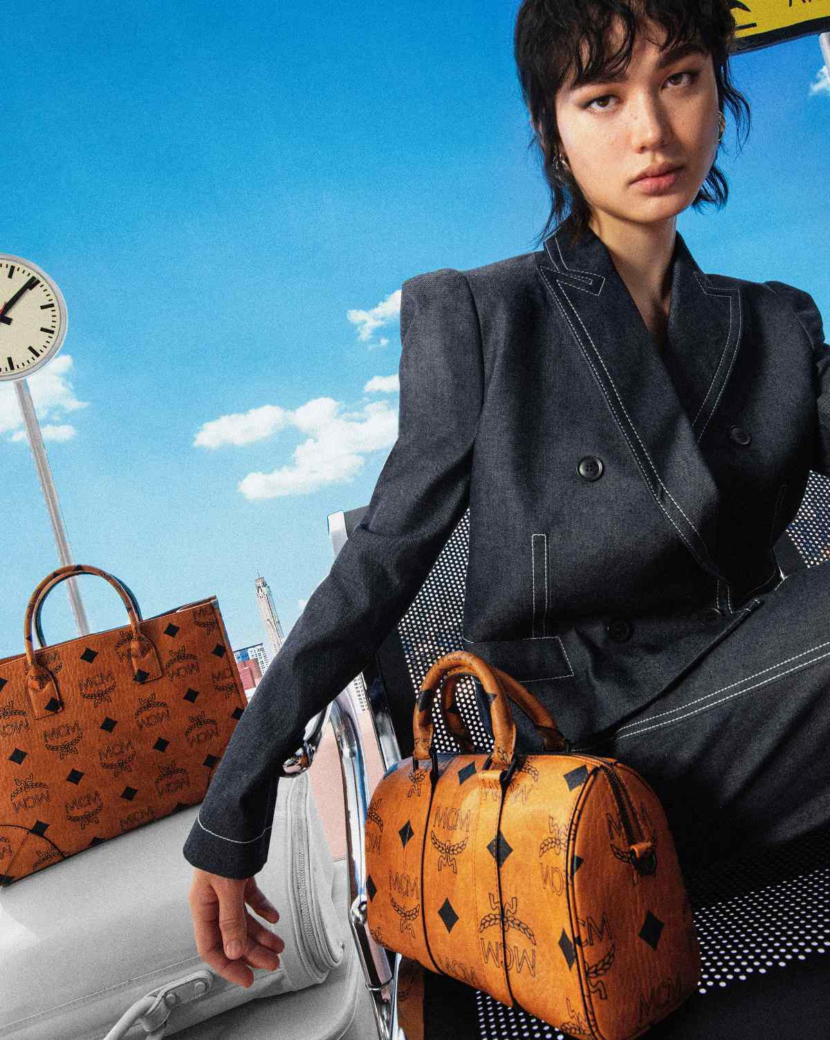 MCM Essential Boston In Monogram Leather