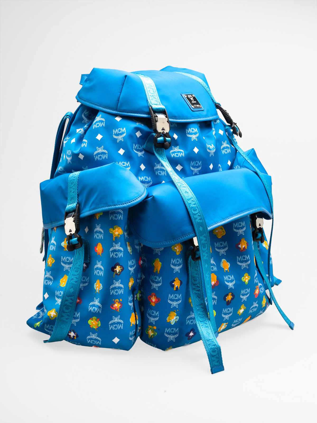 MCM Luft Nylon Backpack in Blue