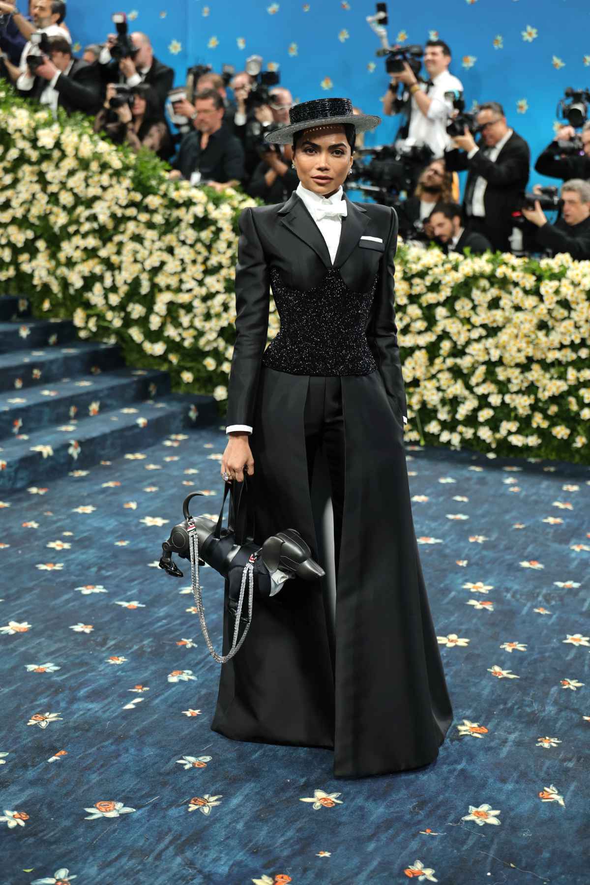 VIPs In Thom Browne At The 2025 MET Gala