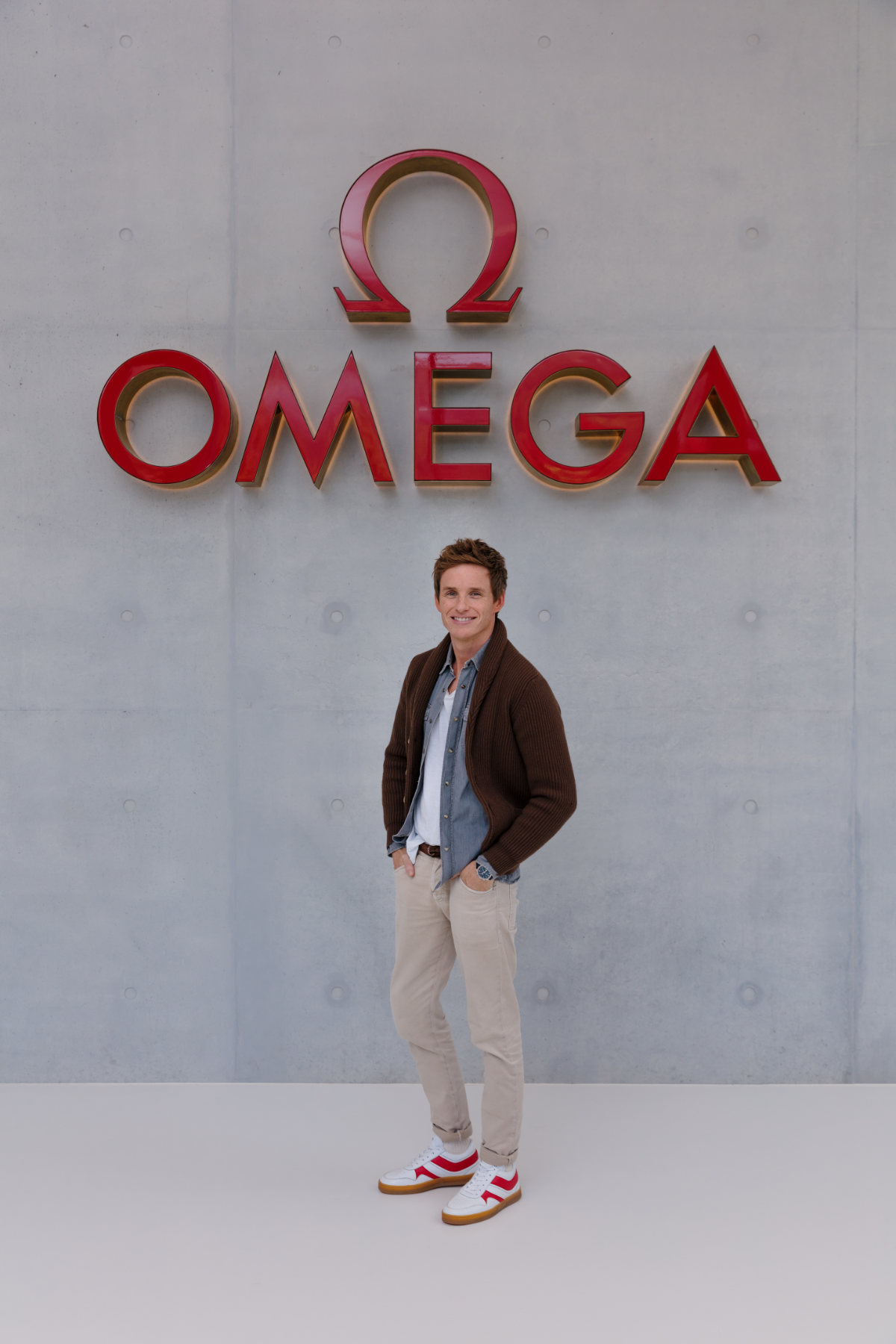 Eddie Redmayne Visits OMEGA Headquarters