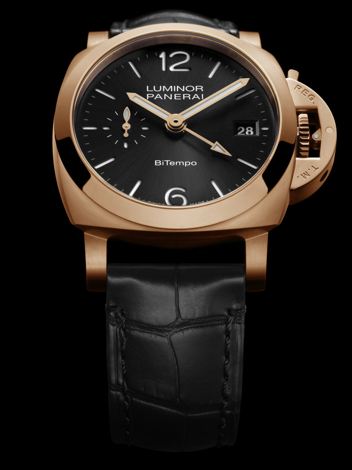 Panerai Introduces Precious Metal Into The Luminor Quaranta™ BiTempo Series