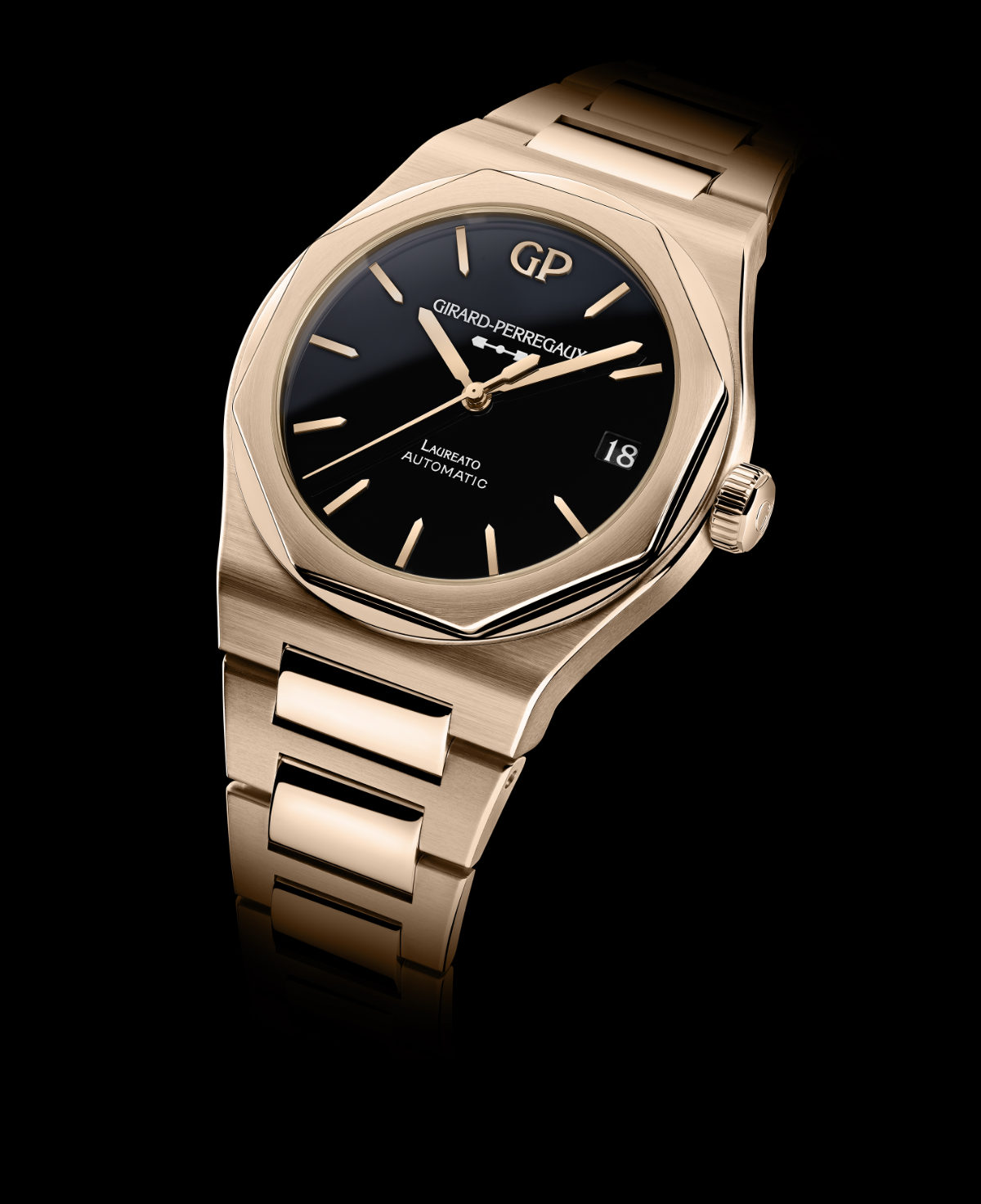 Girard-Perregaux Laureato 42mm Pink Gold & Onyx: A Symphony Of Shapes And Sumptuous Hues