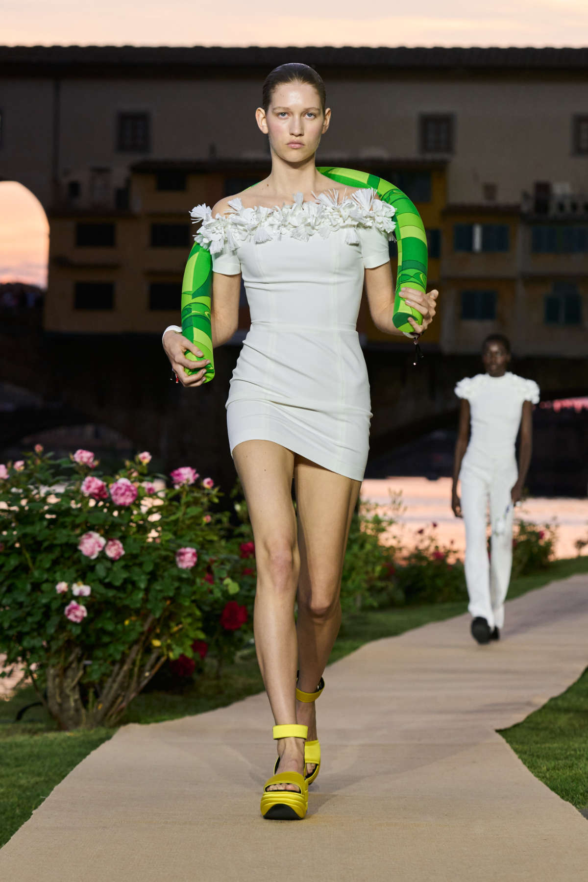 Camille Miceli presents first fashion show for Pucci in Florence