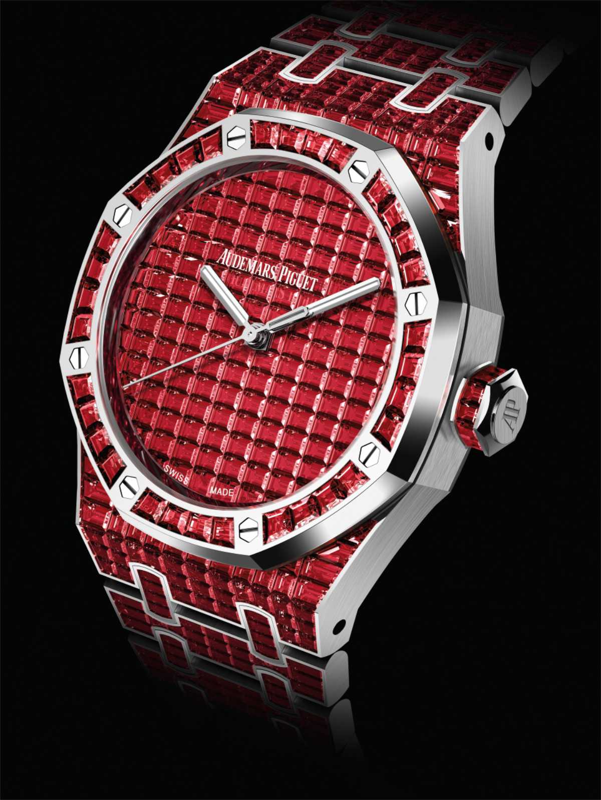 Audemars Piguet Unveiled Two Royal Oak Selfwinding Sets Shimmering With Iridescent Coloured Gemstone