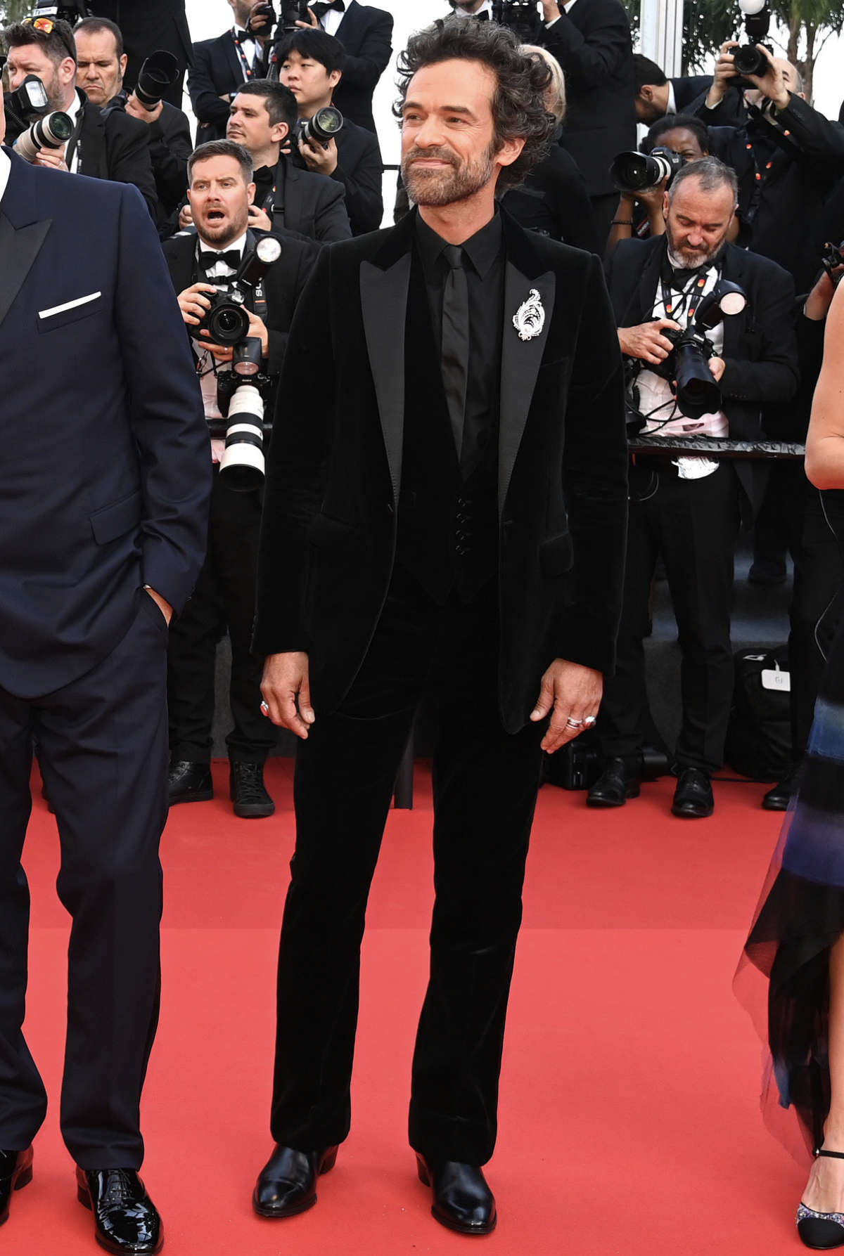 Romain Duris wore CELINE HOMME during the Opening Ceremony of the 75th Cannes Film Festival
