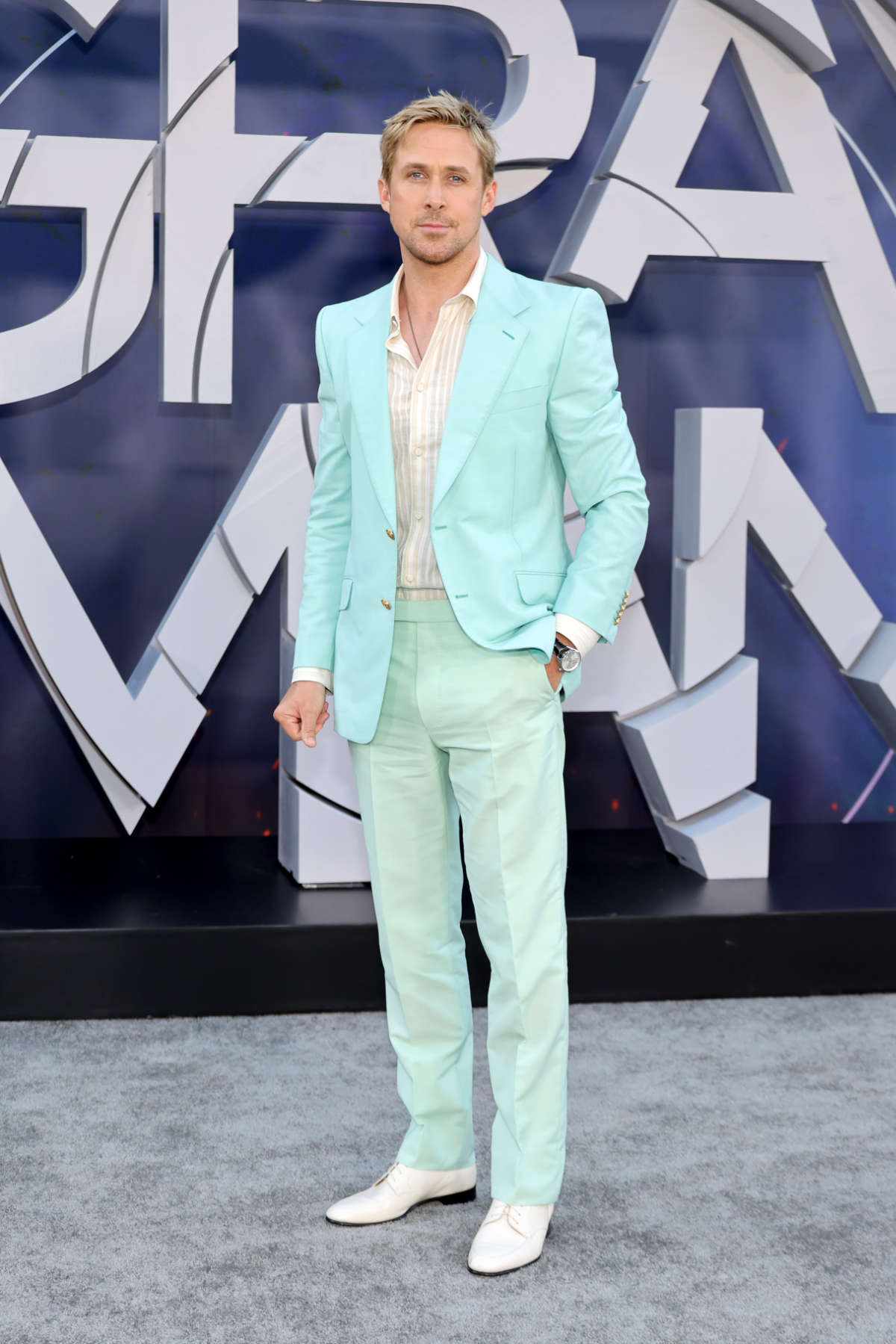 Ryan Gosling In Gucci To The World Premiere Of 