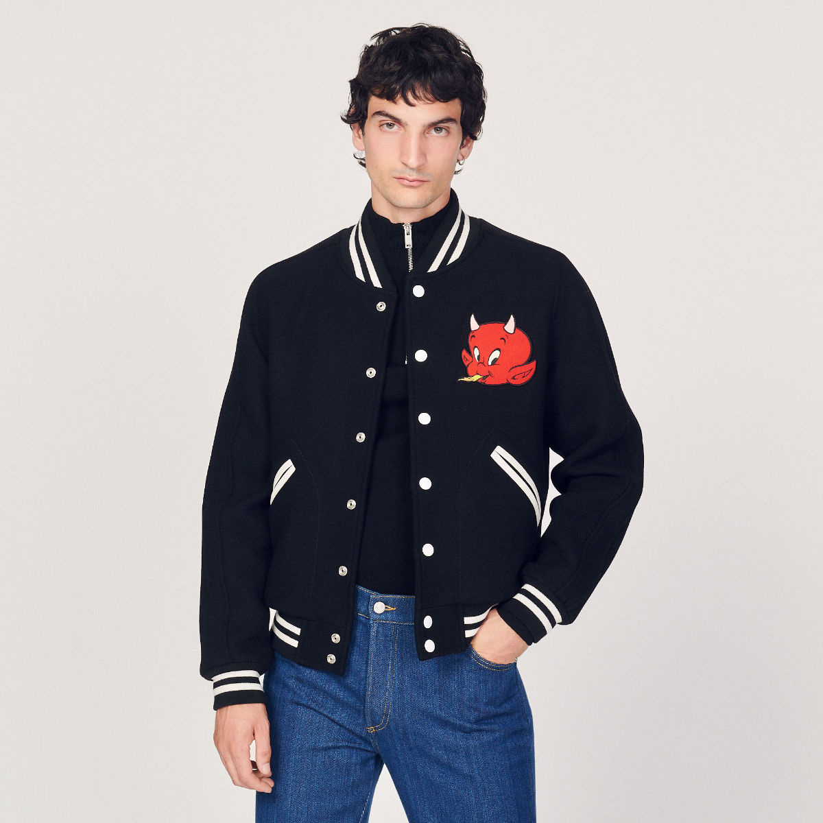 Sandro discount varsity jacket