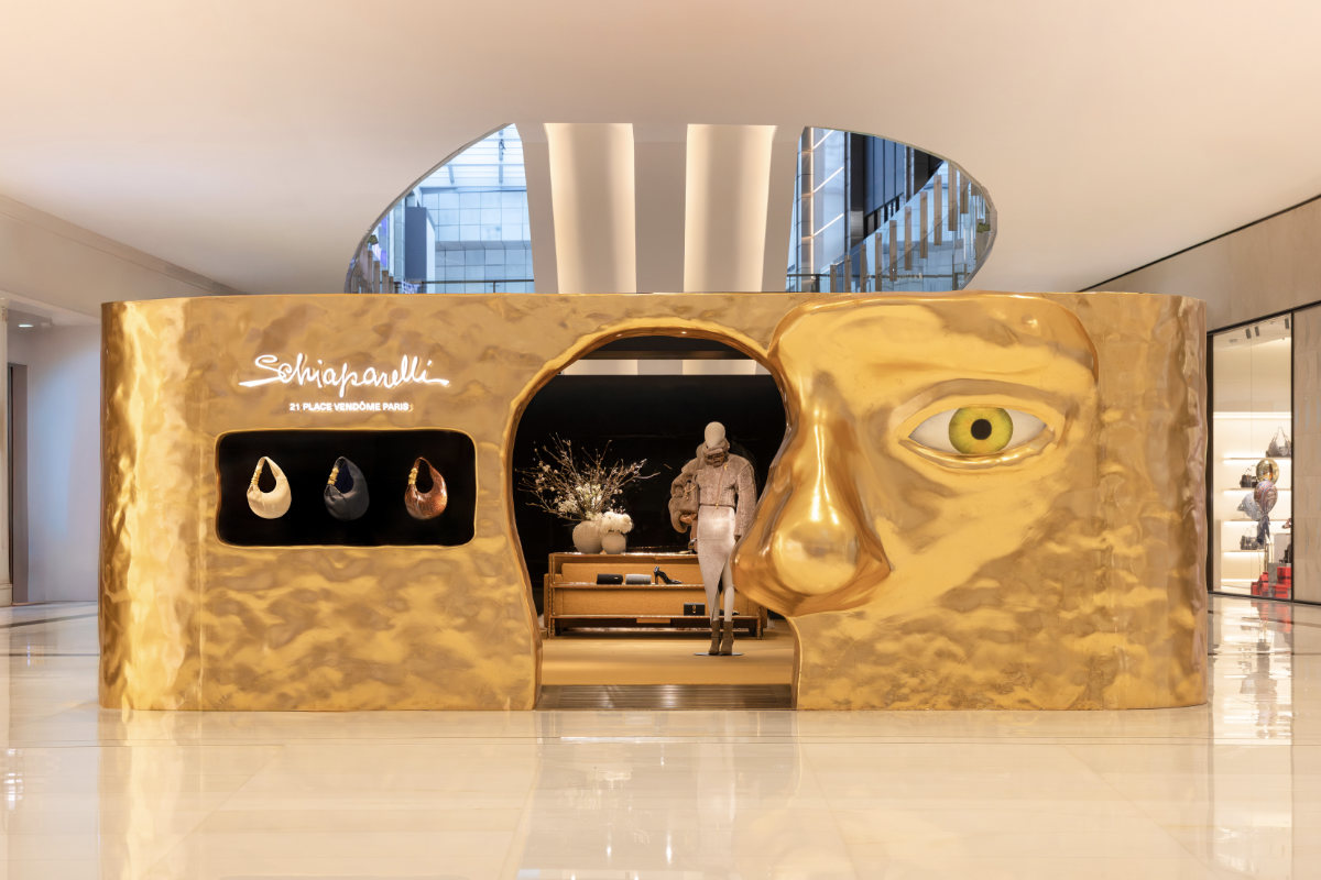 Schiaparelli Unveils Golden Pop-Up At Dubai Mall