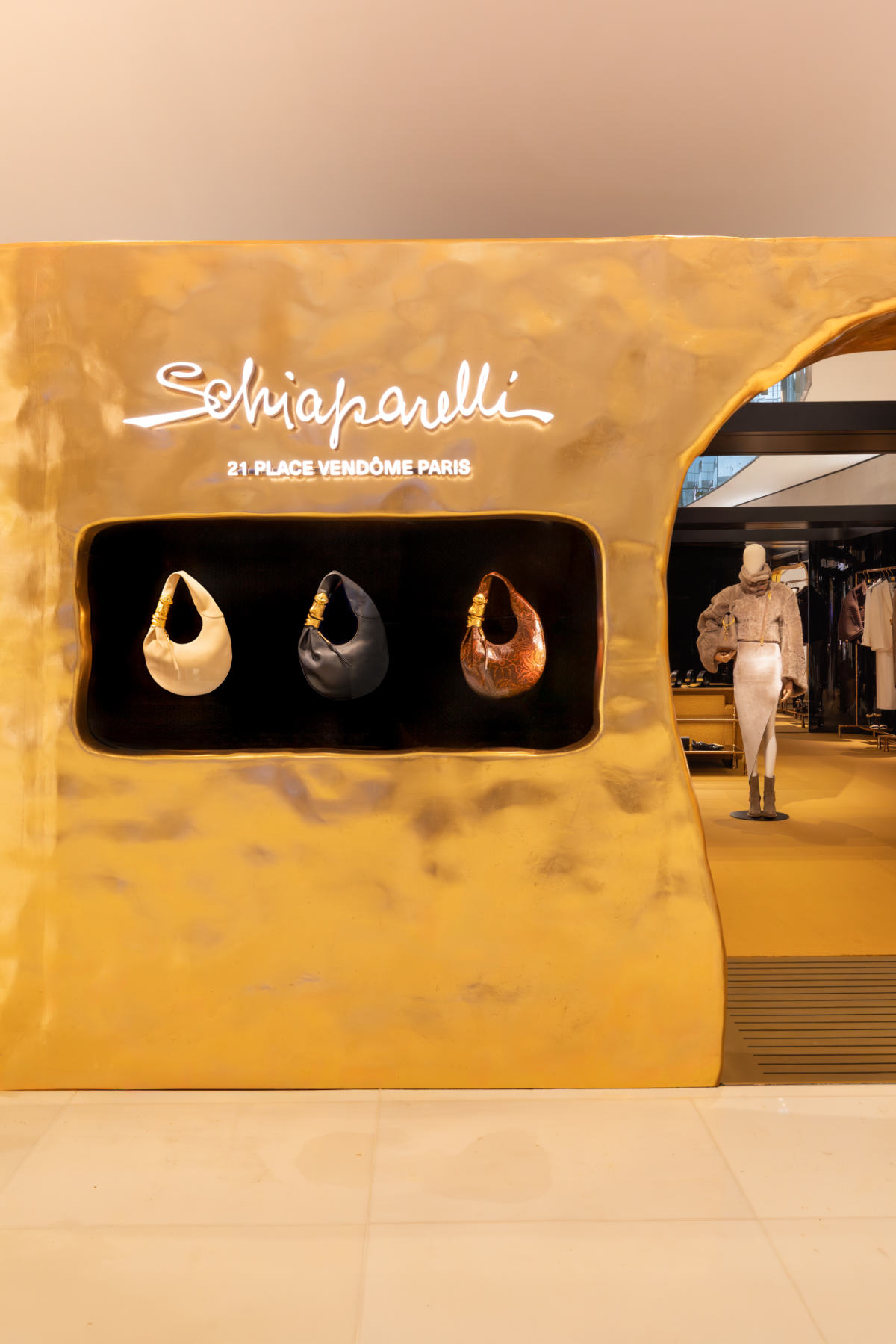 Schiaparelli Unveils Golden Pop-Up At Dubai Mall