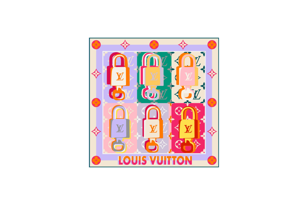 Louis Vuitton Tag Me Square 90