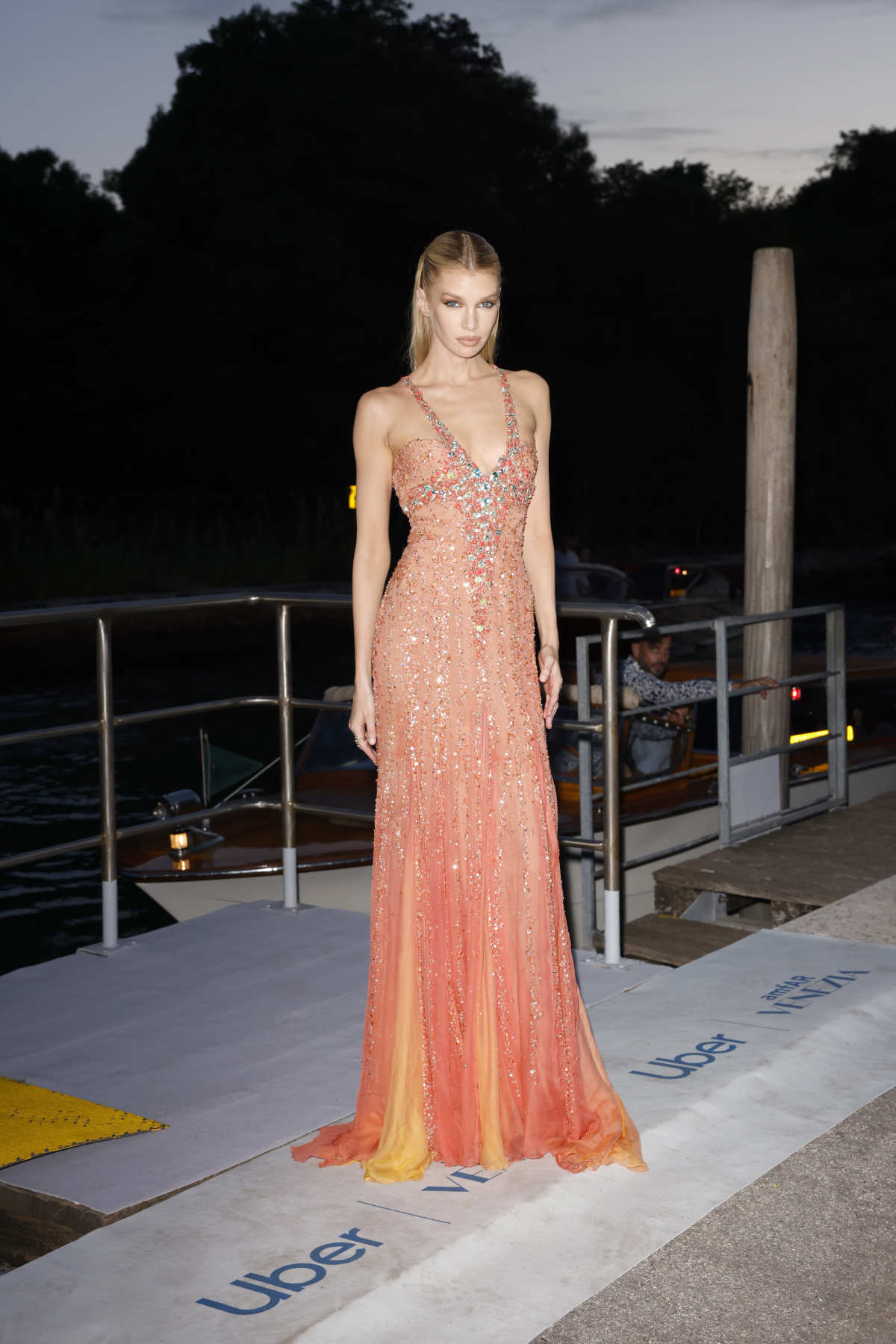 Stella Maxwell In Elie Saab At 2024 The Venice AmfAR Gala