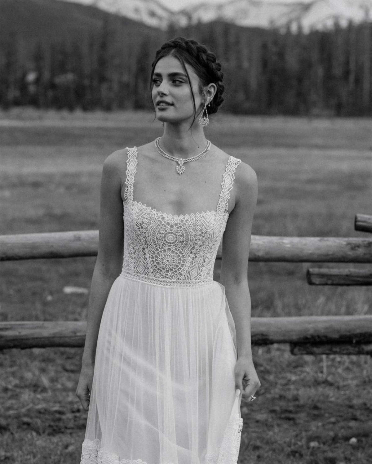 Taylor Hill In Messika Jewellery During Her Wedding