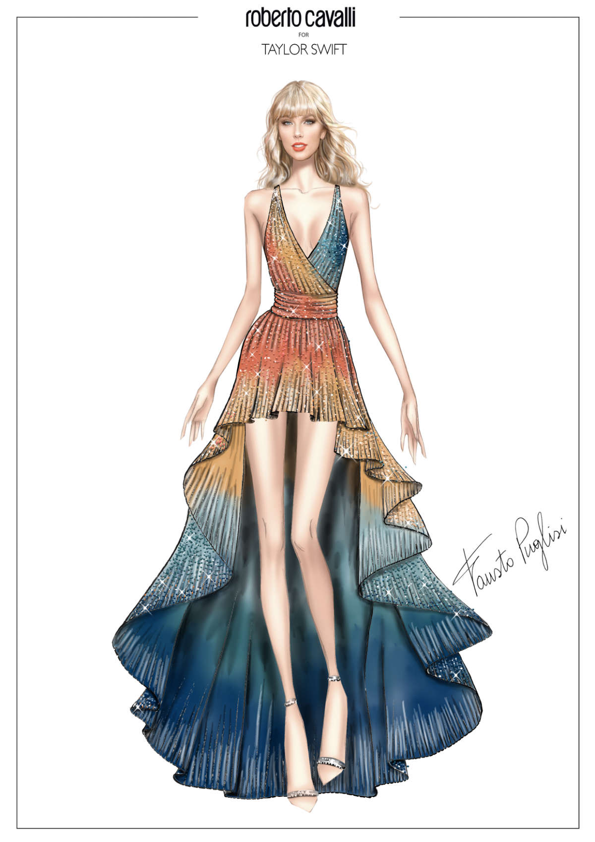 Taylor Swift In Roberto Cavalli During 