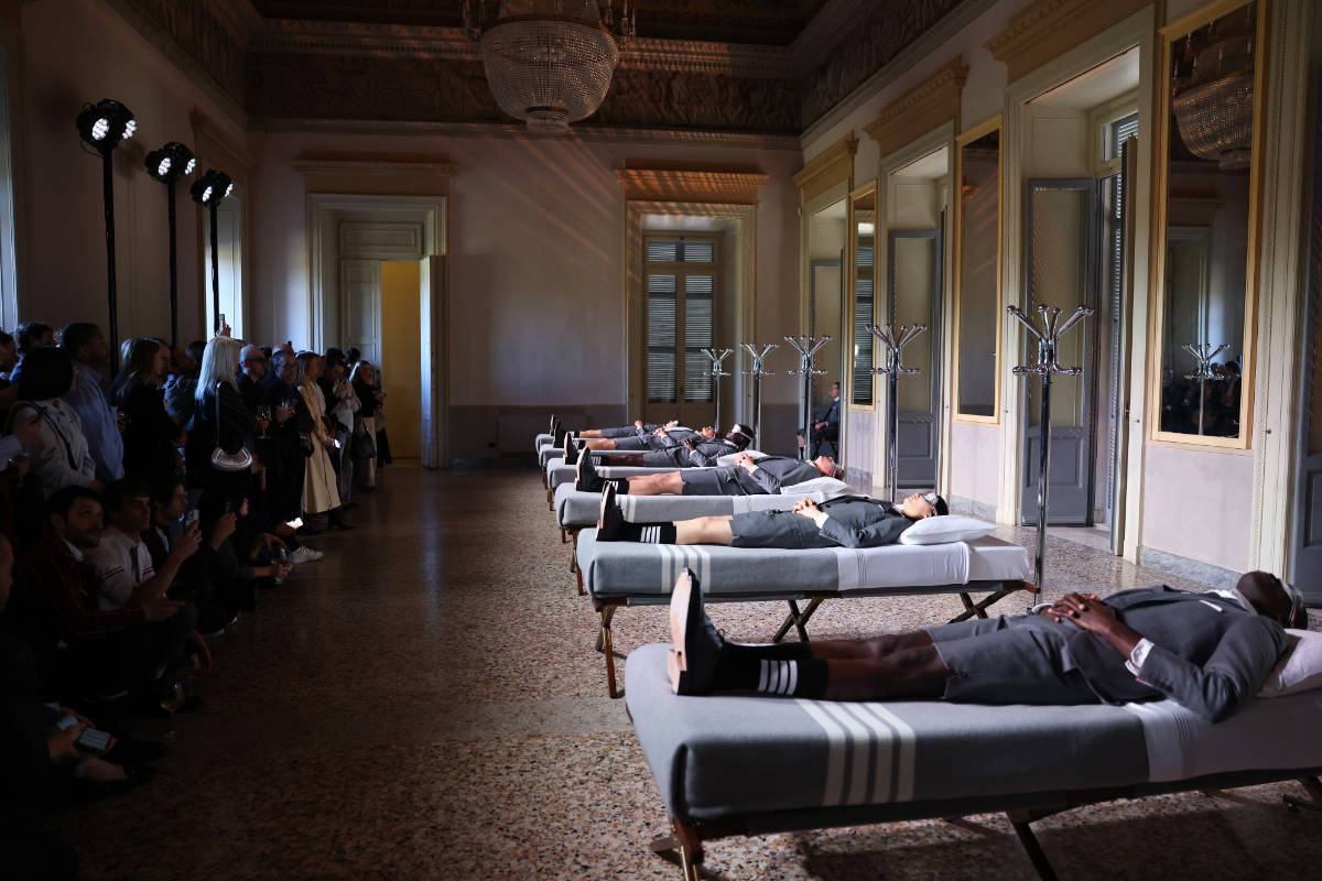 Thom Browne's Cooperation With Frette Presented During The Milan Design Week 2024