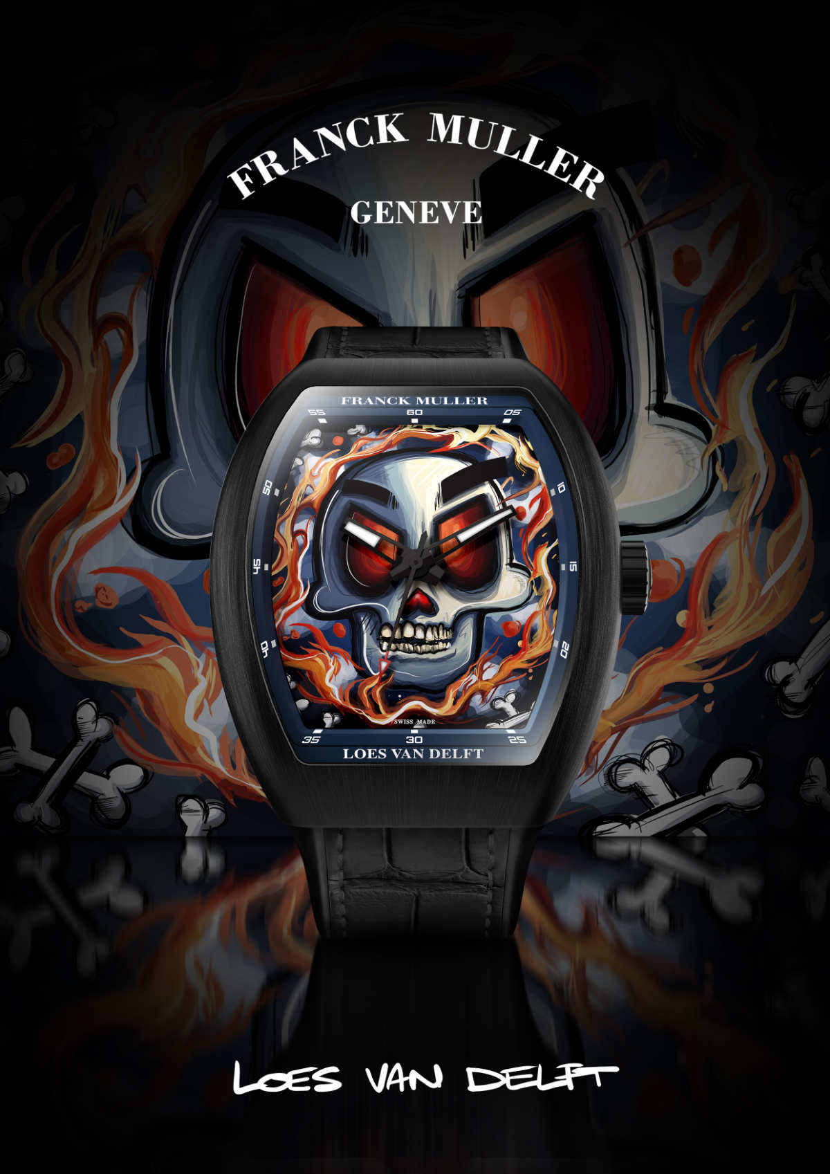 Franck Muller Presents Its New Vanguard™ Loes Van Delft Skull Watch