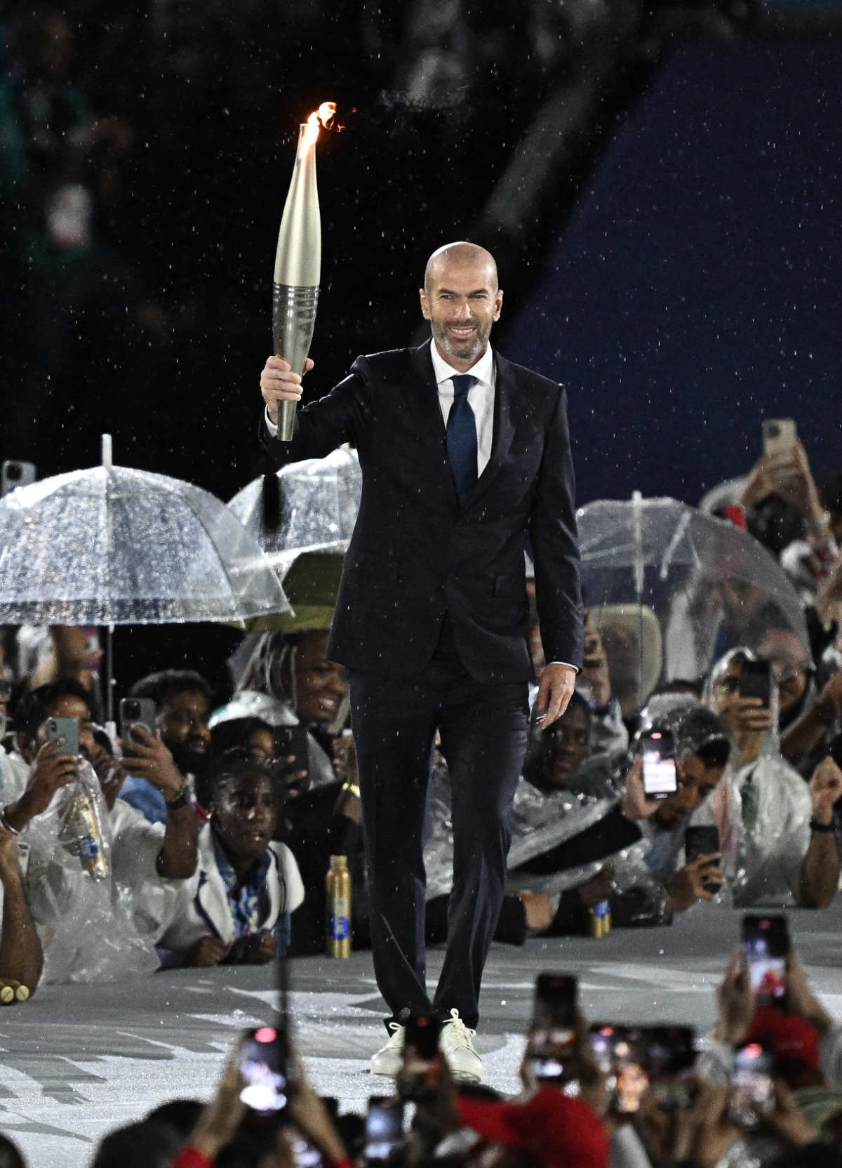 Zinédine Zidane In Zegna At The Opening Ceremony Of The Olympics Games Paris 2024