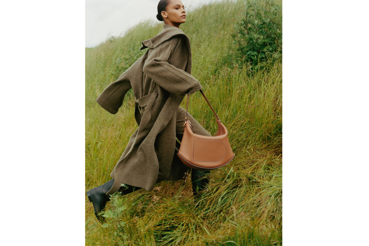 DELVAUX☆PIN SWING XL Vegetal Ivory パリ発 Pin shoulder bag