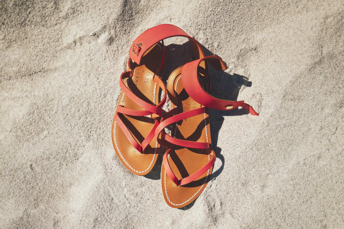 サンダル・ミュール Longchamp Longchamp x K.Jacques leather sandals Longchamp x K.Jacques Sandals Brown - Leather | Longchamp US